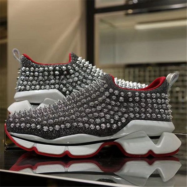 high-quality sneakers sequins, racing studded, glass-up lace rivets, shoes of men's style. zmpx, Black
high-quality sneakers sequins, racing studded, glass-up lace rivets, shoes of men's style. zmpx, Black
