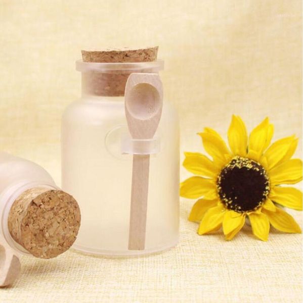 200pcs x 200g big frosted abs plastic cosmetic packaging bath salt jar with wooden spoon
200pcs x 200g big frosted abs plastic cosmetic packaging bath salt jar with wooden spoon