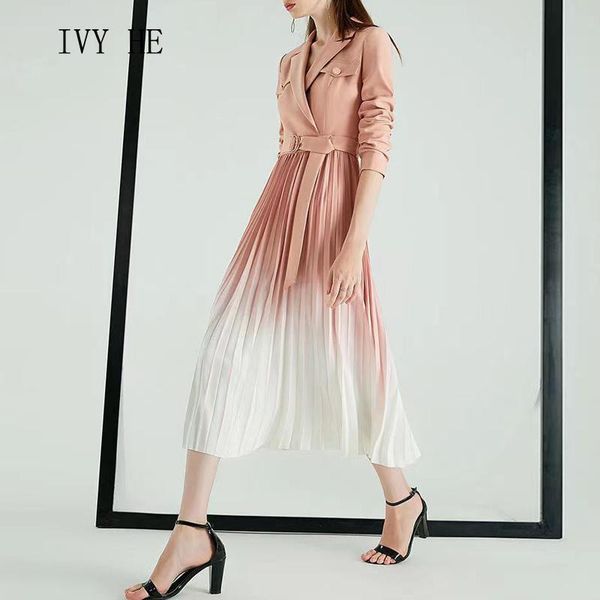 casual dresses ivy he autumn dress woman clothing fashion light luxury gradient color notched pleated midi long party, Black;gray
casual dresses ivy he autumn dress woman clothing fashion light luxury gradient color notched pleated midi long party, Black;gray