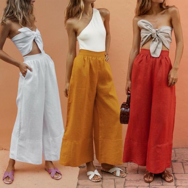 women's pants & capris 2021 brand summer women ladies cotton linen wide leg casual flared loose palazzo trousers plain office, Black;white
women's pants & capris 2021 brand summer women ladies cotton linen wide leg casual flared loose palazzo trousers plain office, Black;white