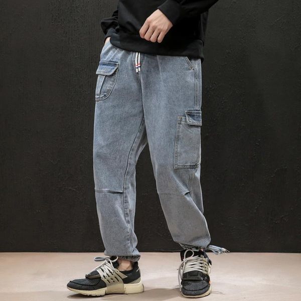 men's pants drop autumn men pocket streetwear demin 2021 mens losse cargo male baggy vintage elasticity, Black
men's pants drop autumn men pocket streetwear demin 2021 mens losse cargo male baggy vintage elasticity, Black
