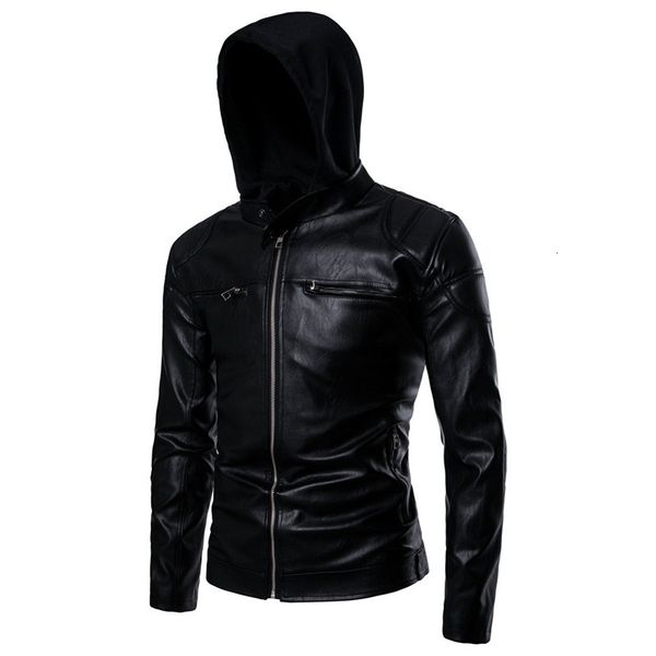 men's jackets men fake two pieces casual faux leather hooded punk motorcycle jacket slim fit male waterproof biker pu outerwear coat1 y, Black;brown
men's jackets men fake two pieces casual faux leather hooded punk motorcycle jacket slim fit male waterproof biker pu outerwear coat1 y, Black;brown