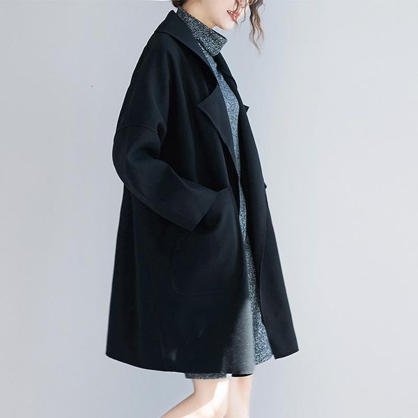 women's wool & blends autumn winter women woolen coat medium long loose jacket elegant trench 240 pounds fat mm can wear cc1278 4opx, Black
women's wool & blends autumn winter women woolen coat medium long loose jacket elegant trench 240 pounds fat mm can wear cc1278 4opx, Black