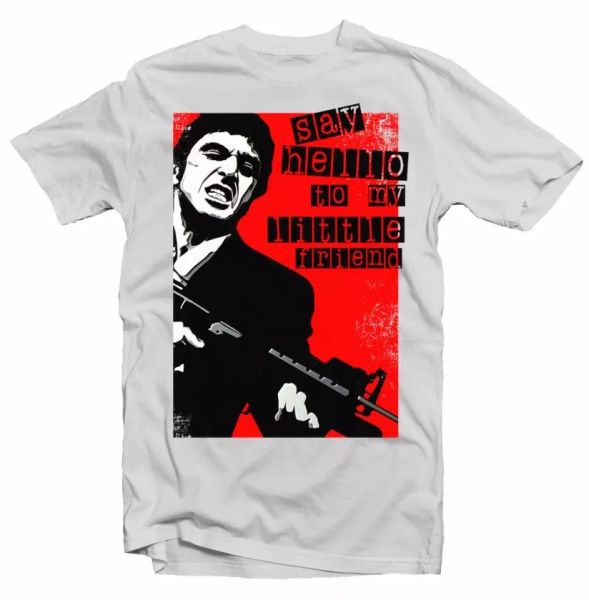 scarface tony montana say hello to my friend al pacino white t-shirt fn9342, White;black
scarface tony montana say hello to my friend al pacino white t-shirt fn9342, White;black