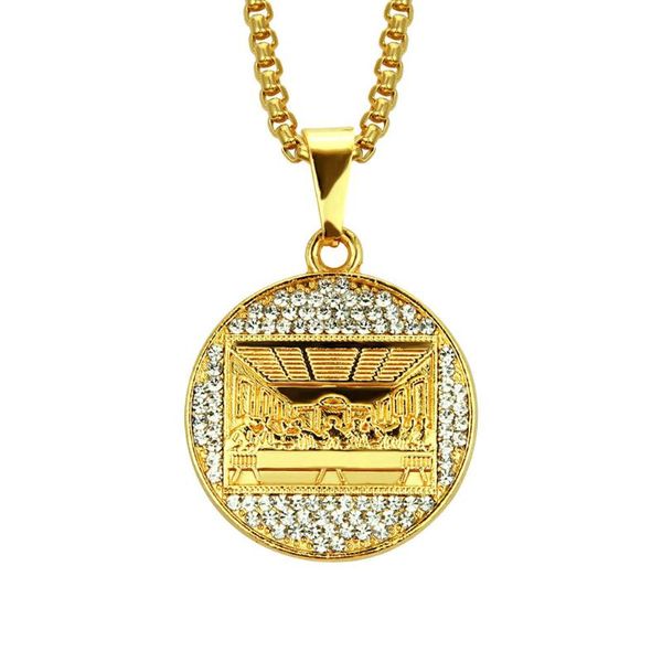 pendant necklaces icey crystal the last supper iced out for men trendy charms mens jewelry choker women hip hop gift, Silver
pendant necklaces icey crystal the last supper iced out for men trendy charms mens jewelry choker women hip hop gift, Silver
