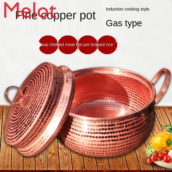copper pot pure thickened handmade soup for induction cooker household gas porridge stove stew bowls
copper pot pure thickened handmade soup for induction cooker household gas porridge stove stew bowls