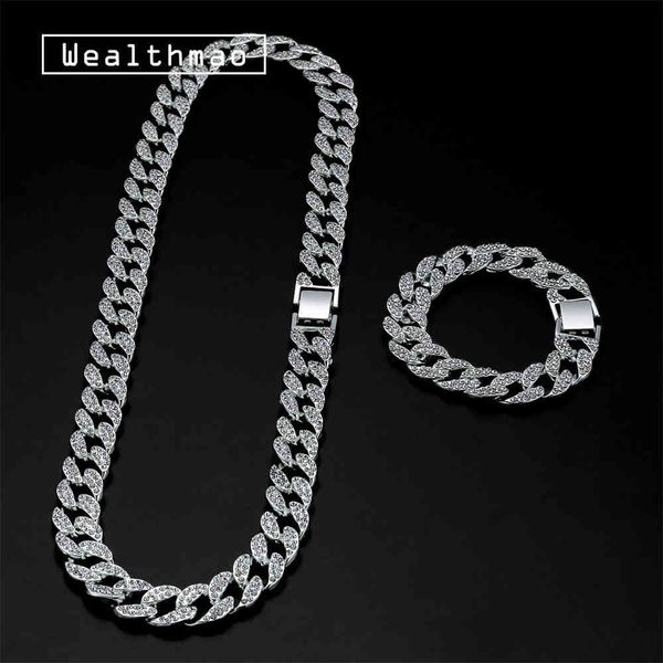 15mm miami curb cuban link chains men necklaces gold silver color hip hop iced out crystal bling rhinestone necklace bracelet x0509, Black
15mm miami curb cuban link chains men necklaces gold silver color hip hop iced out crystal bling rhinestone necklace bracelet x0509, Black