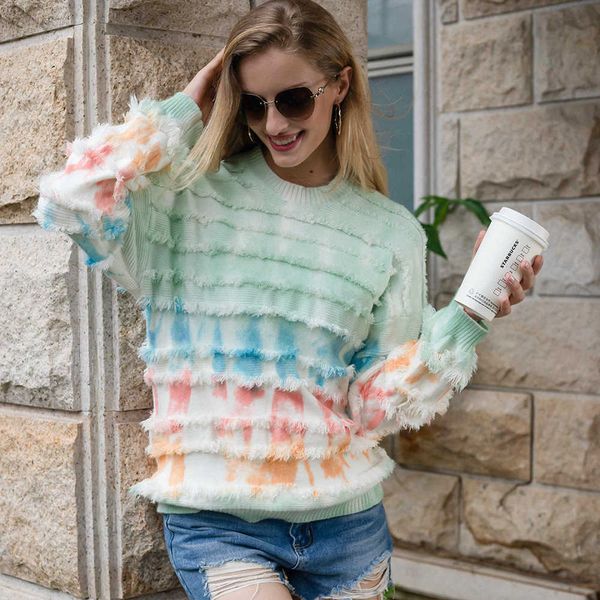 women's sweaters autumn winter o neck women casual long sleeve knitted sweater striped tassel tie-dye pullover jumpers dz1h, White;black
women's sweaters autumn winter o neck women casual long sleeve knitted sweater striped tassel tie-dye pullover jumpers dz1h, White;black