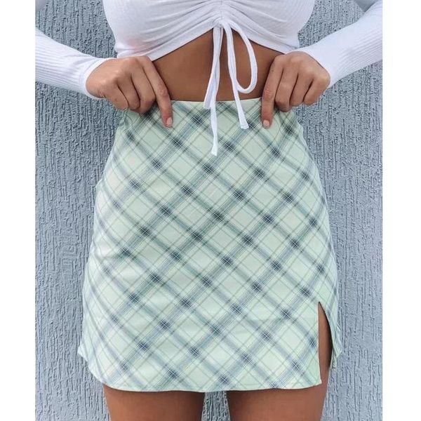 skirts 2021 boho women side split check mini skirt in light green summer short korean clothes streetwear, Black
skirts 2021 boho women side split check mini skirt in light green summer short korean clothes streetwear, Black