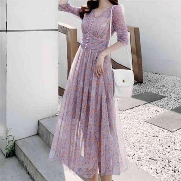 korean spring elegant flowers print v-neck maxi dress vestidos retro high waist slim chiffon robe femme 210519, Black;gray
korean spring elegant flowers print v-neck maxi dress vestidos retro high waist slim chiffon robe femme 210519, Black;gray