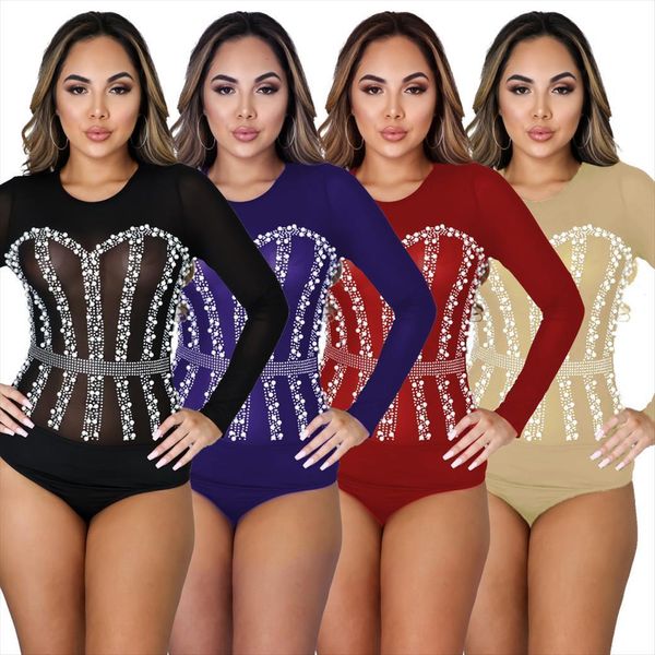 adogirl long sleeve mesh women jumpsuits bodysuit elegant night party transparent body bodycon see through beading jumpsuit female overall, Black;white
adogirl long sleeve mesh women jumpsuits bodysuit elegant night party transparent body bodycon see through beading jumpsuit female overall, Black;white