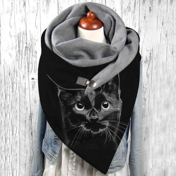 scarves vintage women autumn soft wrap button irregular scarf winter warm casual shawl cute cat prints multi-purpose, Blue;gray
scarves vintage women autumn soft wrap button irregular scarf winter warm casual shawl cute cat prints multi-purpose, Blue;gray