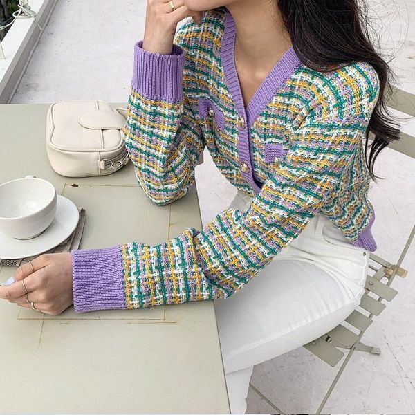 women's knits & tees retro knitted cardigan ladies sweater tweed winter korean clothes 2021 autumn and loose lazy look1, White
women's knits & tees retro knitted cardigan ladies sweater tweed winter korean clothes 2021 autumn and loose lazy look1, White