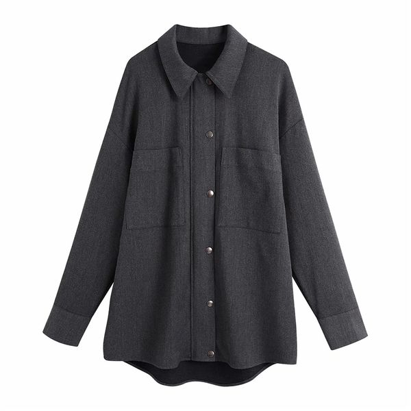 women's jackets vintage women grey loose coat fashion ladies turn down collar pocket jacket streetwear female button girls chic 85, Black;brown
women's jackets vintage women grey loose coat fashion ladies turn down collar pocket jacket streetwear female button girls chic 85, Black;brown