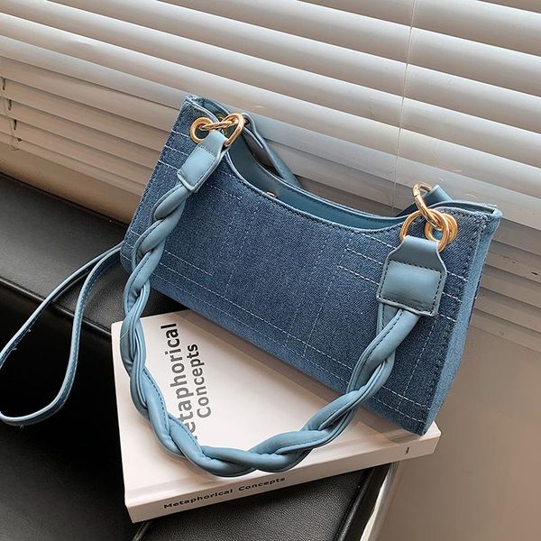 evening bags simple denim baguette for women 2021 thread female crossbody bag sac main femme shoulder large capacity handbags
evening bags simple denim baguette for women 2021 thread female crossbody bag sac main femme shoulder large capacity handbags