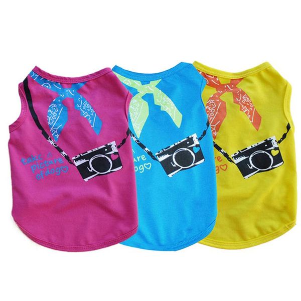 dog apparel spring/summer fashion camera pet vest cartoon shirt xs-l clothes for dogs cats puppy wholesale
dog apparel spring/summer fashion camera pet vest cartoon shirt xs-l clothes for dogs cats puppy wholesale