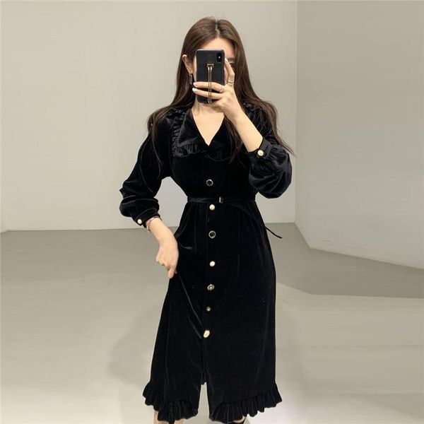 casual dresses hzirip 2021 autumn dress for women solid breasted vintage elegant all-match sweet office lady slim waist, Black;gray
casual dresses hzirip 2021 autumn dress for women solid breasted vintage elegant all-match sweet office lady slim waist, Black;gray