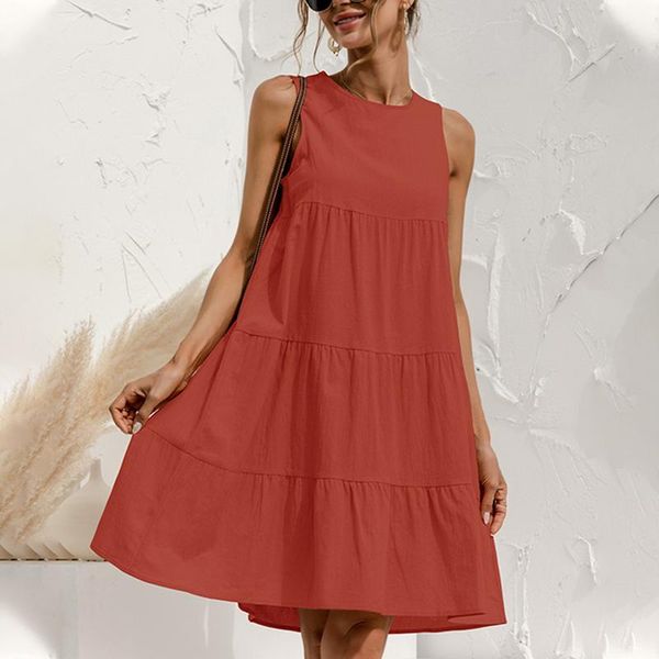 casual dresses summer women elegant o-neck sleeveless short dress 2021 lady solid party stitching boho swing loose vestidos female, Black;gray
casual dresses summer women elegant o-neck sleeveless short dress 2021 lady solid party stitching boho swing loose vestidos female, Black;gray