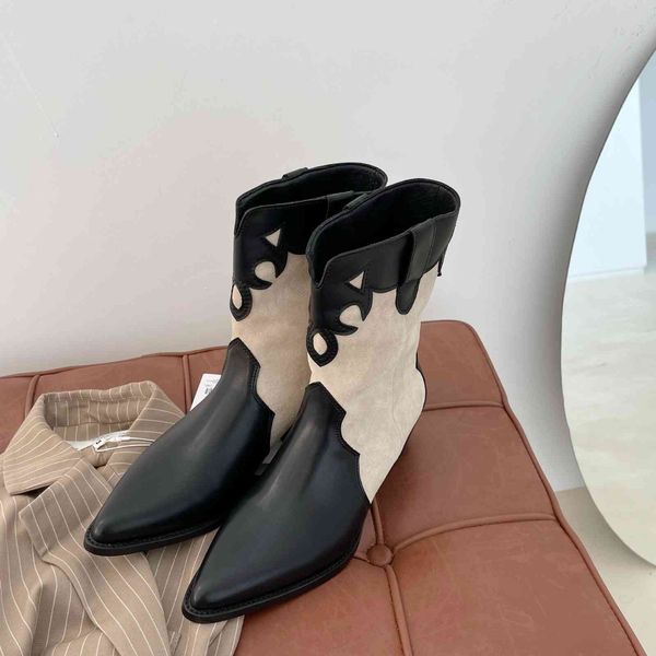 summer new women's boots fashion british color blocking middle heel thick pointed naked martin short outlet black friday
summer new women's boots fashion british color blocking middle heel thick pointed naked martin short outlet black friday