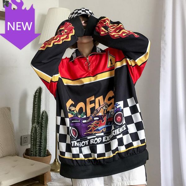women's hoodies & sweatshirts harajuku pullover racing car print zipper full oversize personality autumn ulzzang korean clothing, Black
women's hoodies & sweatshirts harajuku pullover racing car print zipper full oversize personality autumn ulzzang korean clothing, Black