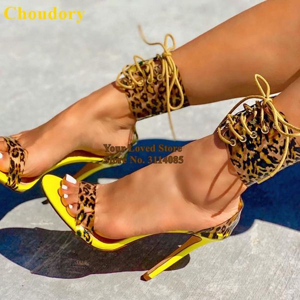 choudory leopard pvc strappy high heel sandals neon yellow color patchwork dress shoes lace-up stiletto heels gladiator, Black
choudory leopard pvc strappy high heel sandals neon yellow color patchwork dress shoes lace-up stiletto heels gladiator, Black