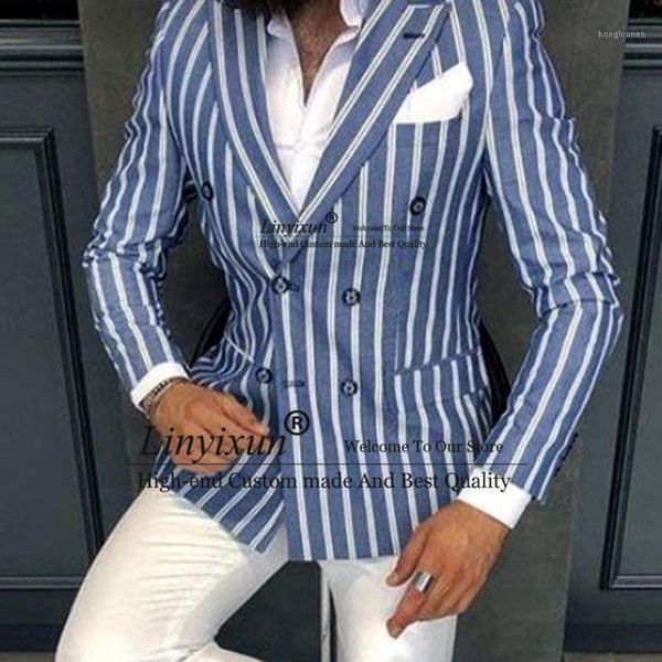 men's suits & blazers fashion striped mens formal business male blazer 2 piece jacket pants set slim fit wedding groom tuxedo costume h, White;black
men's suits & blazers fashion striped mens formal business male blazer 2 piece jacket pants set slim fit wedding groom tuxedo costume h, White;black