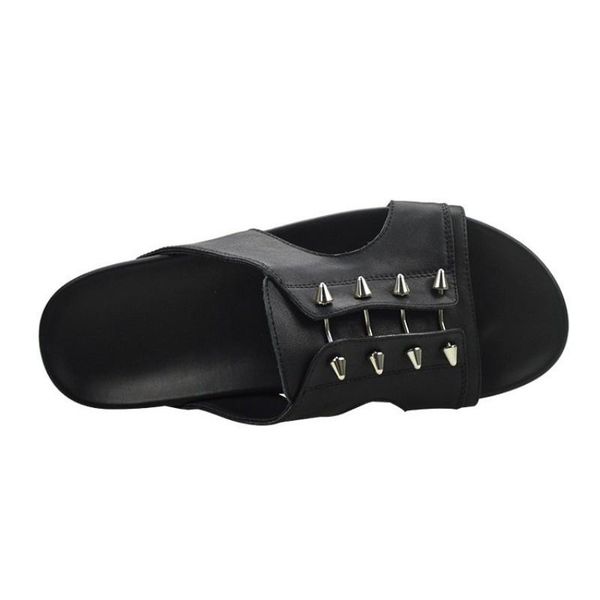 sandals british style genuine leather slippers mens summer casual slides streetwear rivets breathable flats platform beach shoes, Black
sandals british style genuine leather slippers mens summer casual slides streetwear rivets breathable flats platform beach shoes, Black