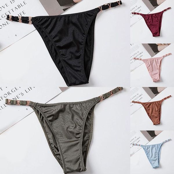 women's panties metal knickers fitness seamless satin briefs comfortable underwear european and american g-string, Black;pink
women's panties metal knickers fitness seamless satin briefs comfortable underwear european and american g-string, Black;pink