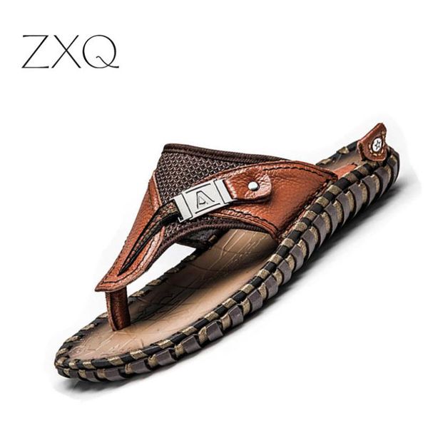 slippers cool summer genuine leather men beach sandals comfort casual shoes fashion flip flops drop, Black
slippers cool summer genuine leather men beach sandals comfort casual shoes fashion flip flops drop, Black