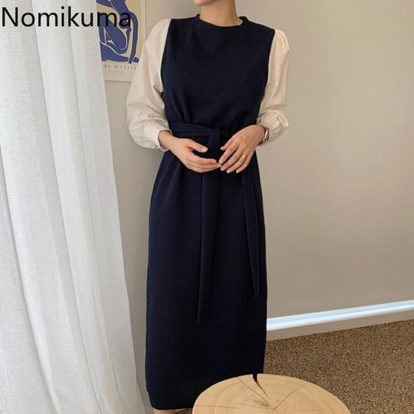 casual dresses nomikuma korean chic autumn dress women contrast color patchwork long sleeve o neck elegant vintage robe femme, Black;gray
casual dresses nomikuma korean chic autumn dress women contrast color patchwork long sleeve o neck elegant vintage robe femme, Black;gray