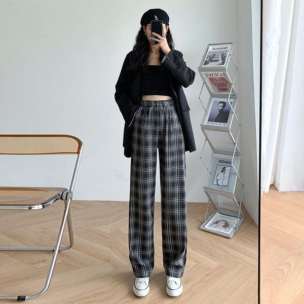 women's pants & capris harajuku plaid straight women casual loose wide leg trousers ins retro teens hip-hop female streetwear, Black;white
women's pants & capris harajuku plaid straight women casual loose wide leg trousers ins retro teens hip-hop female streetwear, Black;white