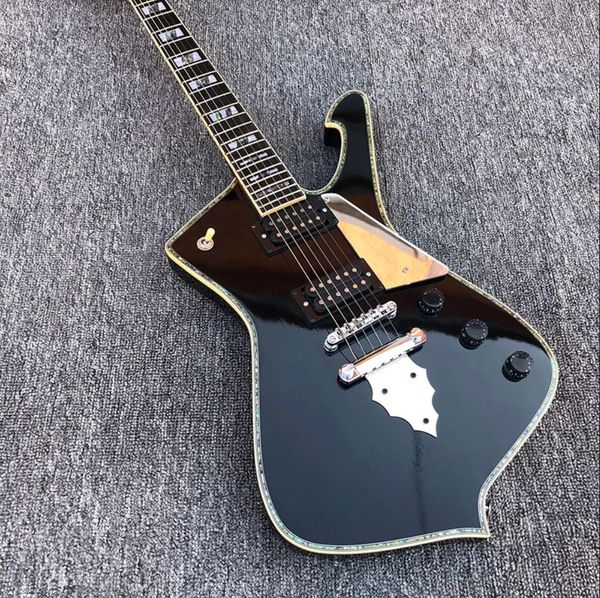 ps10 iceman paul stanley black electric guitar abalone body binding, mirror pickguard, chrome hardare
ps10 iceman paul stanley black electric guitar abalone body binding, mirror pickguard, chrome hardare