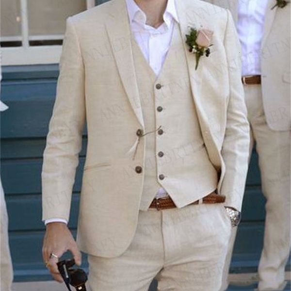 men's suits & blazers 2021 suit beige linen beach wedding for casual man blazer custom groom jacket pants define 3 parts, White;black
men's suits & blazers 2021 suit beige linen beach wedding for casual man blazer custom groom jacket pants define 3 parts, White;black