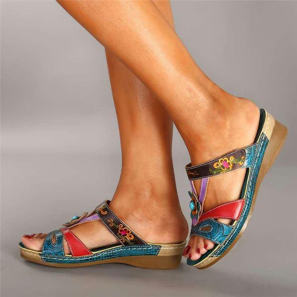 slippers bohemians style fashion non-slip wedges sandals female slide sandal flat flip flop for woman zapatillas mujer, Black 
slippers bohemians style fashion non-slip wedges sandals female slide sandal flat flip flop for woman zapatillas mujer, Black