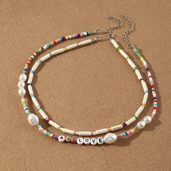 chokers ethnic handmade colorful beaded choker for women girls bohemian pearl cylinder us letter love collar necklace summer jewlery, Golden;silver
chokers ethnic handmade colorful beaded choker for women girls bohemian pearl cylinder us letter love collar necklace summer jewlery, Golden;silver
