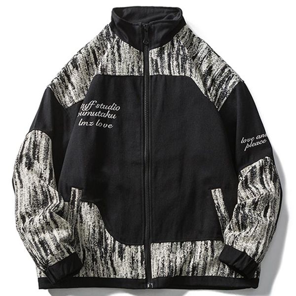 men's jackets retro color block patchwork zipper jacket coat men harajuku hip hop streetwear letter 2021 autumn vintage outwear, Black;brown
men's jackets retro color block patchwork zipper jacket coat men harajuku hip hop streetwear letter 2021 autumn vintage outwear, Black;brown