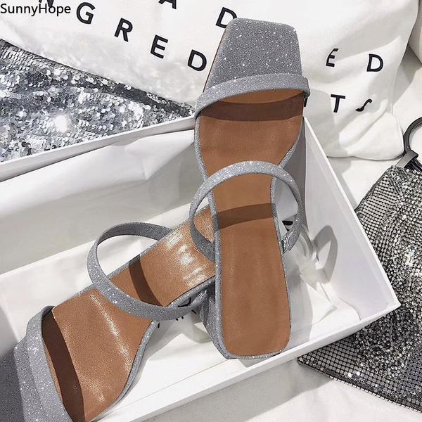 sandals women's 2021 women high heels sandalias mujer block slippers square toe summer shoes fashion femmes sandal, Black
sandals women's 2021 women high heels sandalias mujer block slippers square toe summer shoes fashion femmes sandal, Black