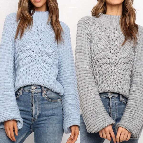 women's sweaters fashion autumn winter warm loose solid color round neck long sleeve casual pullover knitting sweater #40, White;black
women's sweaters fashion autumn winter warm loose solid color round neck long sleeve casual pullover knitting sweater #40, White;black