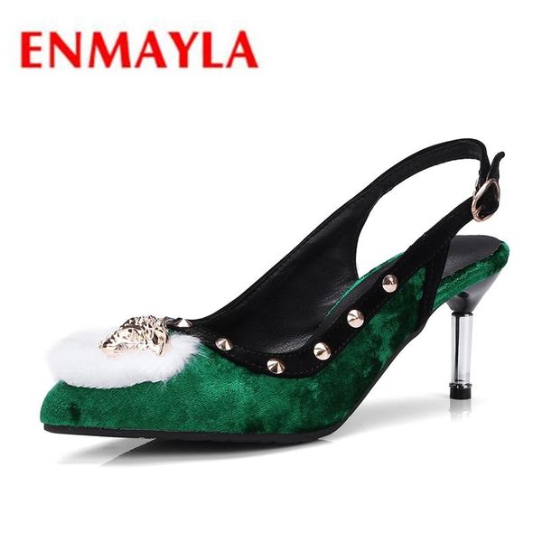 fashion high heels sandals women slingbacks peep toes shoes summer thin faux fur rivets cr127, Black
fashion high heels sandals women slingbacks peep toes shoes summer thin faux fur rivets cr127, Black