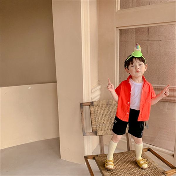 childrens shirt trend summer new style 2022 boys thin short-sleeved shirt fashion contrast cardigan top, White;black
childrens shirt trend summer new style 2022 boys thin short-sleeved shirt fashion contrast cardigan top, White;black