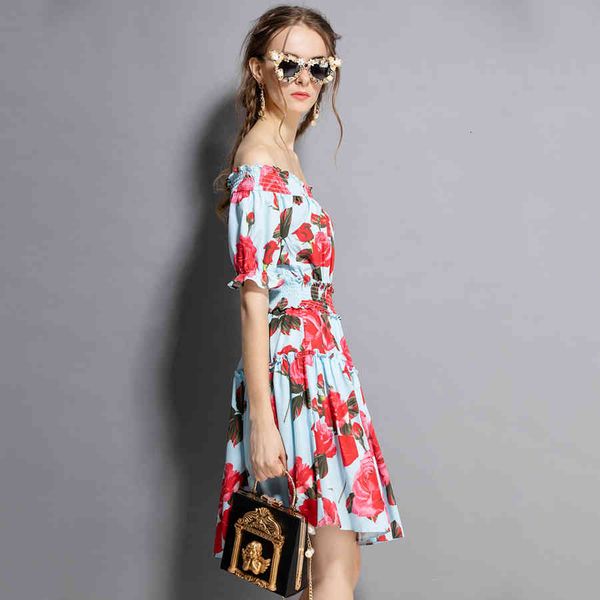 dress printed seqinyy european pink flowers elastic slash neck short light blue sleeve mini, Black;gray
dress printed seqinyy european pink flowers elastic slash neck short light blue sleeve mini, Black;gray