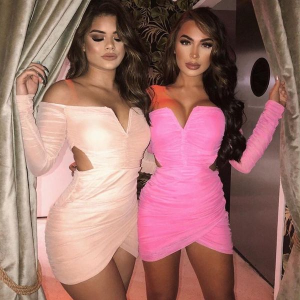 casual dresses bkld pink autumn winter long sleeve bodycon bandage ruched dress women off shoulder v-neck club party wrap mini, Black;gray
casual dresses bkld pink autumn winter long sleeve bodycon bandage ruched dress women off shoulder v-neck club party wrap mini, Black;gray