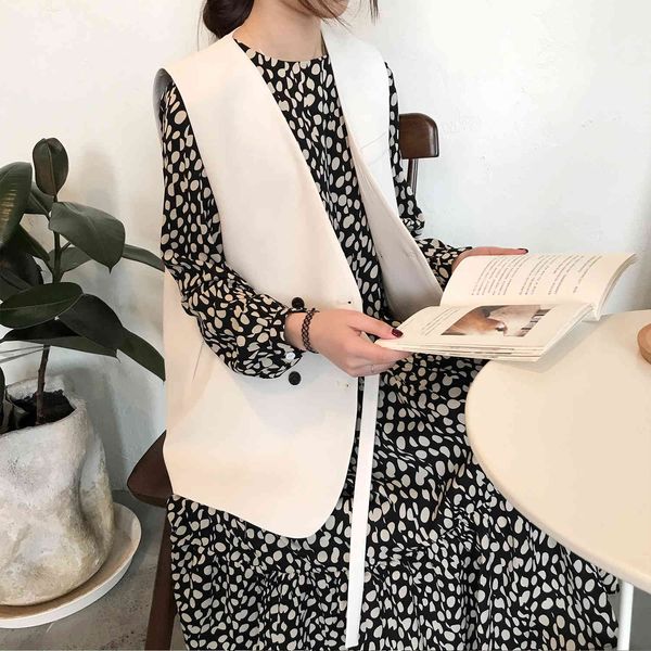women's vests sleeveless female vest, plus size work clothes loose casual wear feminine spring jacket b85 ool9, Black;white
women's vests sleeveless female vest, plus size work clothes loose casual wear feminine spring jacket b85 ool9, Black;white