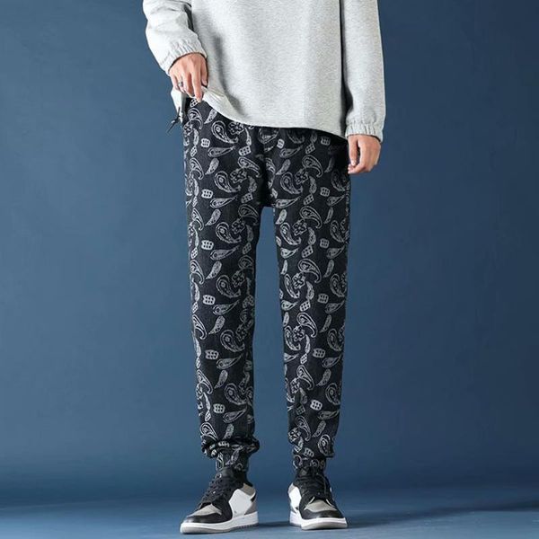 men's jeans bandana printed men elastic waist joggers fashion slim male black blue drawstring clothing casual 2021 autumn
men's jeans bandana printed men elastic waist joggers fashion slim male black blue drawstring clothing casual 2021 autumn