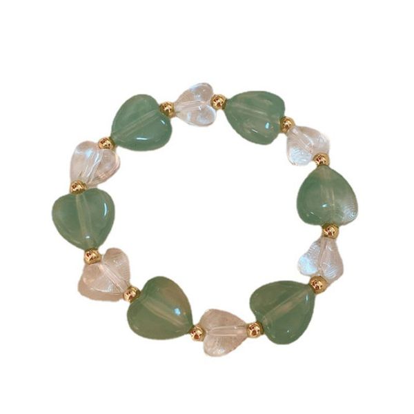 handmade beaded solid color heart elastic charm bracelets for women girl fashion party club decor jewelry, Golden;silver
handmade beaded solid color heart elastic charm bracelets for women girl fashion party club decor jewelry, Golden;silver