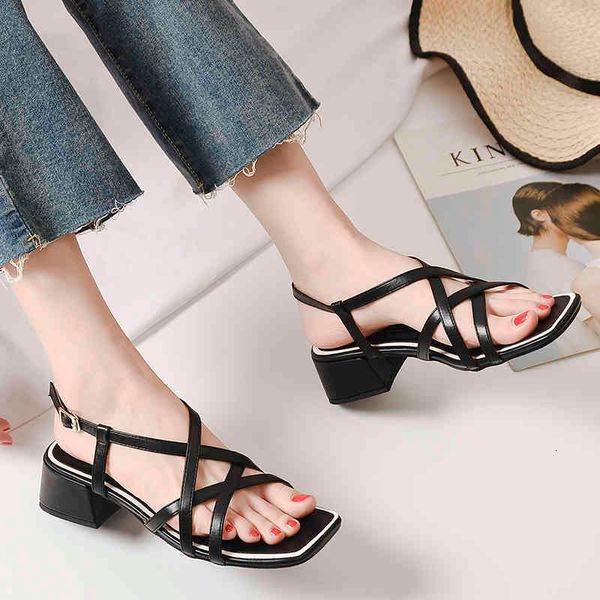dress shoes summer new women's high-heeled sandals korean version fashion thick heel thin belt wear shoes large size 41-42 2p97, Black
dress shoes summer new women's high-heeled sandals korean version fashion thick heel thin belt wear shoes large size 41-42 2p97, Black