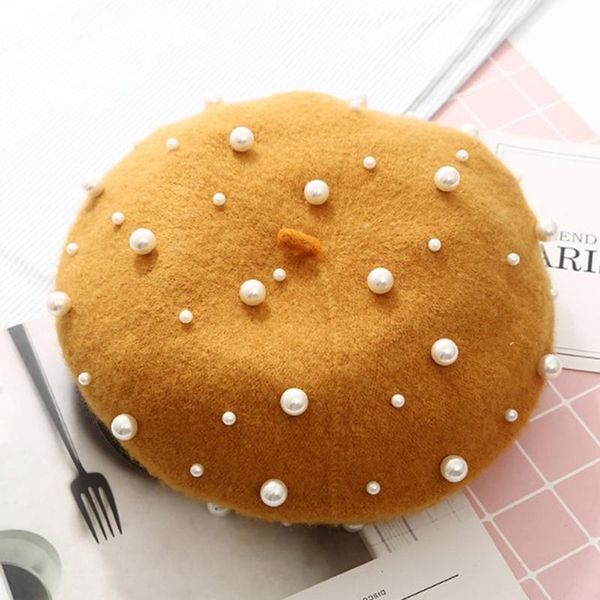berets women winter luxury pearl rivet girls flat cap beret for vintage cashmere female warm hats, Blue;gray
berets women winter luxury pearl rivet girls flat cap beret for vintage cashmere female warm hats, Blue;gray