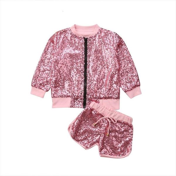 kid girls sequins bling outfits spring zipper jacket shorts kids clothes set, Blue;gray
kid girls sequins bling outfits spring zipper jacket shorts kids clothes set, Blue;gray
