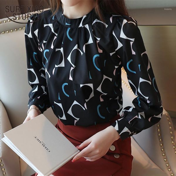 chiffon blouse women print o-neck autumn blouses korean fashion casual long sleeve yellow black ladies 6053 50 women's & shirts, White
chiffon blouse women print o-neck autumn blouses korean fashion casual long sleeve yellow black ladies 6053 50 women's & shirts, White
