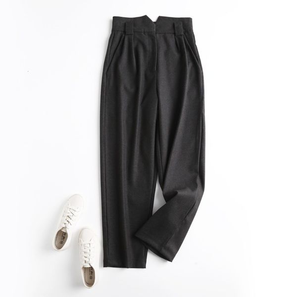 yueyue 2021 spring new simple style pure color pants high cross waist women's clothing, Black;white
yueyue 2021 spring new simple style pure color pants high cross waist women's clothing, Black;white